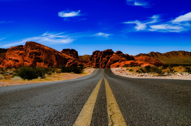 On the road dallo Utah a Vegas